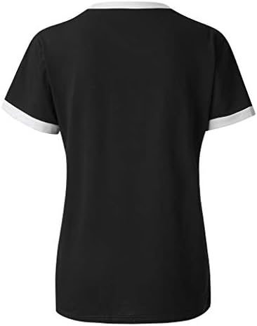 מודפס חולצות קיץ 2023 רופף בכושר קצר שרוול טרנדי מקרית חולצות לנשים לנשימה כיכר צוואר