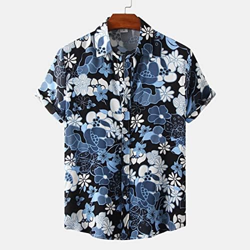 Dudubaby Mens Hawaii נושאים נופש חופשת קיץ כפתור חוף כותנה פשתן בוהו גרפי מזדמן ללבוש חולצות קלות