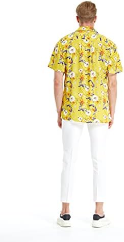 זוג תואם לחולצת הוואי לואו או שמלת פרפר בגינה צהוב