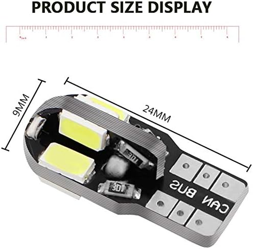 AZNCOS 10-חבילות LED פנים נורת קנבוס שגיאת קנבוס בחינם T10 לבן בהיר במיוחד 5730 8SMD LED 12V מכונית צד צד אור אור
