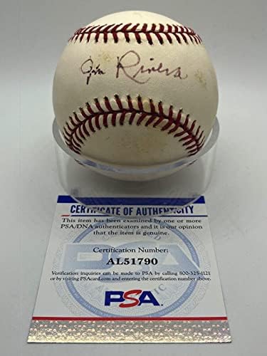 ג'ים ריברה ווייט סוקס אתלטיקה חתמה על חתימה רשמית MLB בייסבול PSA DNA - בייסבול חתימה