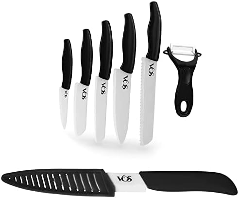 ווס קרמיקה 6 יחידות סכין סט עם קולפן וזיווג סכין