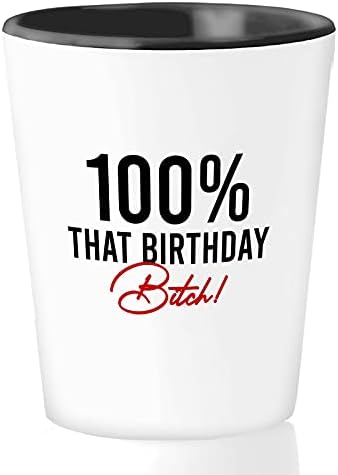 בועה חיבוקים יום הולדת כוס שוט 1.5 עוז- כי יום הולדת כלבה-מצחיק מסיבת יום הולדת חגיגה הערכה