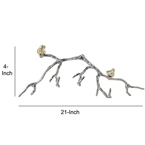 ענף וו דקורטיבי של בנג'ארה בצורת ציפורים אפוגי, כסף וזהב