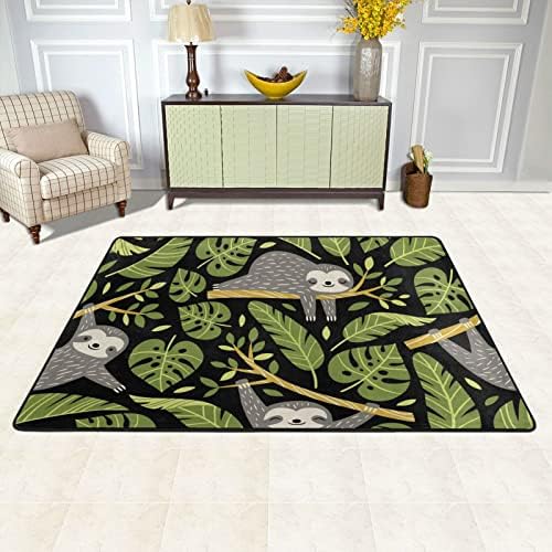 שטיחים רכים גדולים עלים טרופיים עצלניים משתלת שטיח פליימט שטיח שטיח לילדים משחק חדר שינה חדר חדר שינה 72