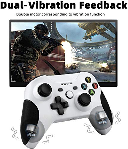 בקר חוטי עבור Xbox One, בקרי משחק קוויים של USB Gamepad עם רטט כפול ושקע אוזניות תואם ל- Windows ו-