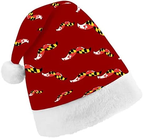 מרילנד דגל שפם חג המולד סנטה כובע עבור אדום חג המולד כובע חג טובות חדש שנה חגיגי ספקי צד