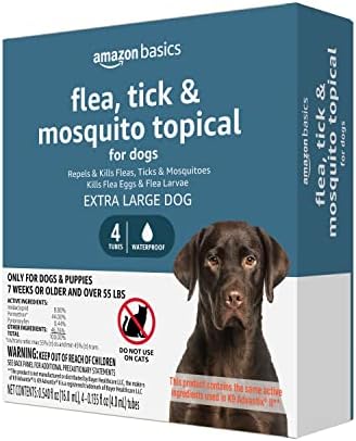 אמזון יסודות פרעוש, טיק &יתוש אקטואלי עבור כלב גדול, 4 לספור