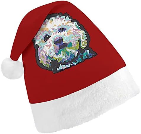 פודל מלטיפו כלב חג המולד כובע רך קטיפה סנטה כובע מצחיק כפה עבור חג המולד לשנה חדשה חגיגי מפלגה