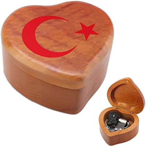 מעיל הנשק של קופסת מוסיקה עץ טורקיה מתנות קופסאות מוזיקליות חרקות ליום הולדת חג מולד חג המולד