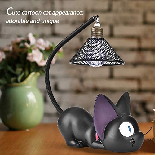 פסין יצירתי לילה אור שחור חתול שולחן העבודה מנורת שולחן שרף קרפט קישוט לחדר שינה, ליד המיטה, סלון, דירה
