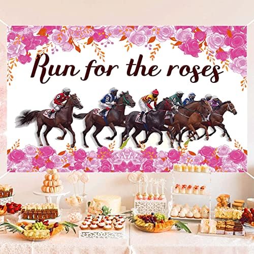 2023 קנטקי דרבי רקע באנר 5 * 3 רגל קנטקי סוס מסיבת רקע קישוט לרוץ עבור ורדים נושא אספקת צילום
