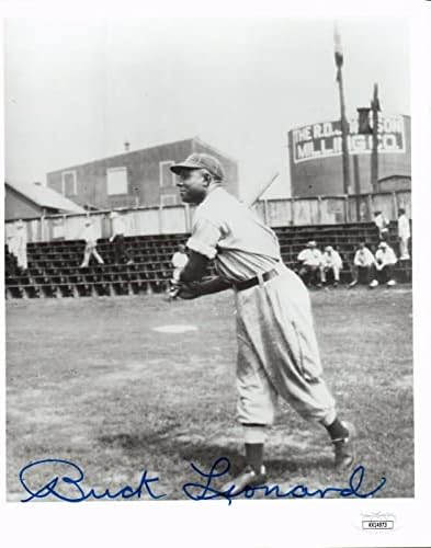 באק לאונרד בייסבול HOF חתום 8x10 צילום עם JSA COA - תמונות MLB עם חתימה