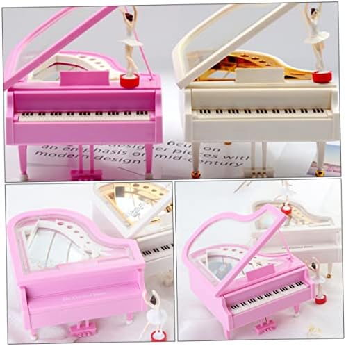ABAODAM 1PC BOX בנות דקורטיביות רוח- על מיניאטורה קישוט חדר שינה ליום הולדת פסנתר פסנתר פסנתר