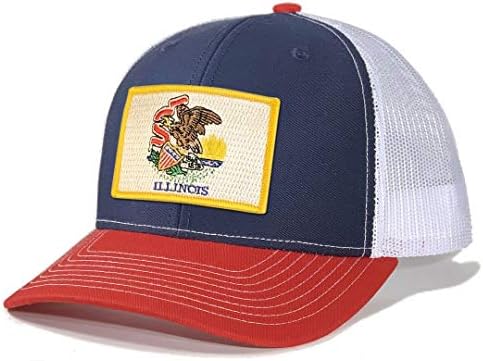 מולדת טיז גברים של אילינוי דגל תיקון נהג משאית כובע