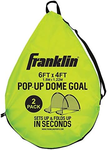 פרנקלין ספורט מוקפץ כיפה בצורת מטרות-מקורה או חיצוני כדורגל המטרה-המטרה מקפל לאחסון-6' איקס 4' או 4' איקס