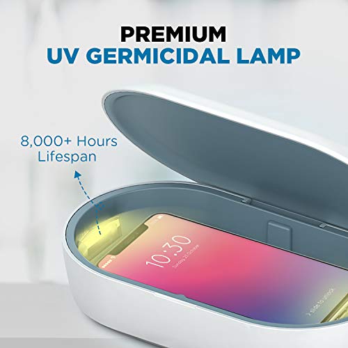 CAHOT UV קופסת חוטא אור, חיטוי טלפוני נייד עם מפזר ארומה, טעינה מהירה לטלפון חכם, קופסת עיקרי UV