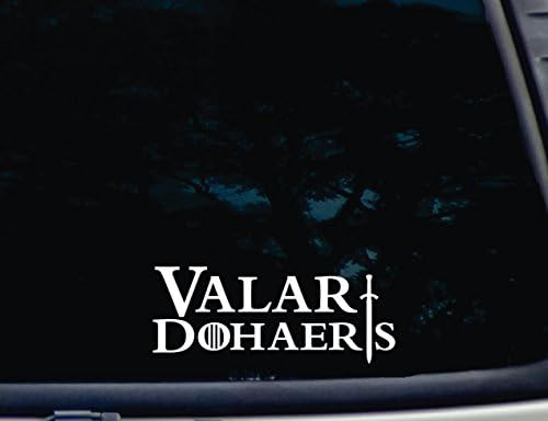 Valar Dohaeris - 7 1/2 x 3 Die Cut מדבקה/מדבקה לחלונות, מכוניות, JDM, משאיות, פגושים, ארגזי כלים, סירות,
