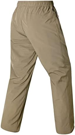 מכנסי טיול יבש מהיר של Tapulco, מותניים אלסטיות, עמידות עמידה מכנסיים יומיים חיצוניים עם כיסי רוכסן