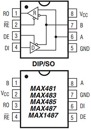 המכולת של גאמפ 10 יחידות מקסימום MAX485CPA MAX485 DIP-8 RS-485/RS-422 משדר