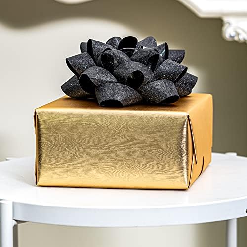 8 גליטר מתנת קשת - שחור עצמי דבק מתנת קשת עבור יום הולדת, חג המולד, חתונה, חג