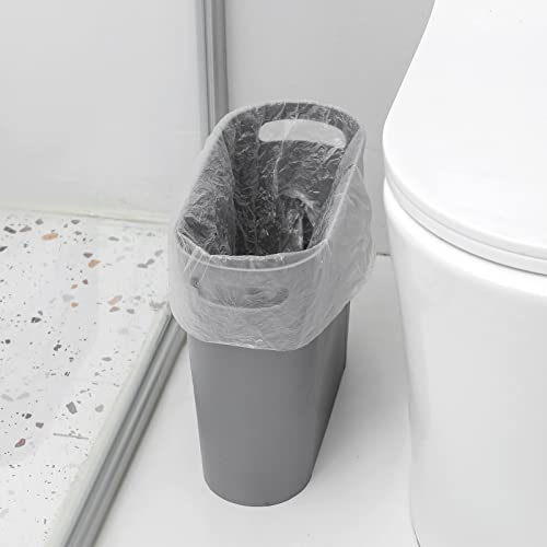 קטן פח אשפה, 3.5 גלון דק אשפה יכול פלסטיק פסולת סל עם ידיות מיכל סל עבור חללים צרים אמבטיה, חדר שינה,