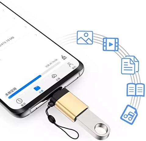 כבל Goxwave תואם ל- Acer TravelMate P2 - USB -C ל- PortChanger, USB Type -C OTG USB מחזיק מפתח נייד עבור