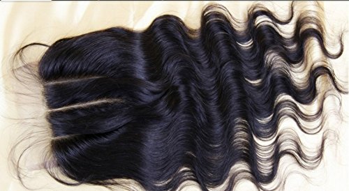 3 דרך חלק 4 * 4 תחרה למעלה סגירת 20 סיני בתולה רמי שיער גוף גל טבעי צבע יכול להיות צבוע