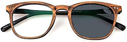 משקפי קריאה פוטו -כרומיים משקפיים משקפי צבע משקפי שמש עדשות +1.0 חוזק מסגרת עץ אפור