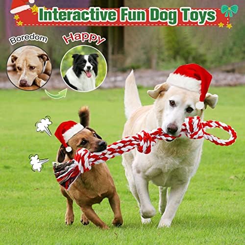 צעצועי חבל כלבים של Upsky 2 כמעט צעצועים של כלבים בלתי ניתנים להריסה, צעצוע כלבים לגזע בינוני עד