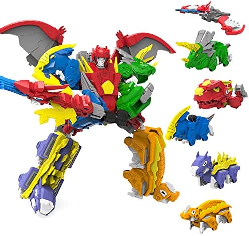 גגינן הופך צעצועי רובוט דינוזאור, רובוט עיוות 6 ב - 1, דמויות רובוט 10 ב לפרק, צעצועי פירוק