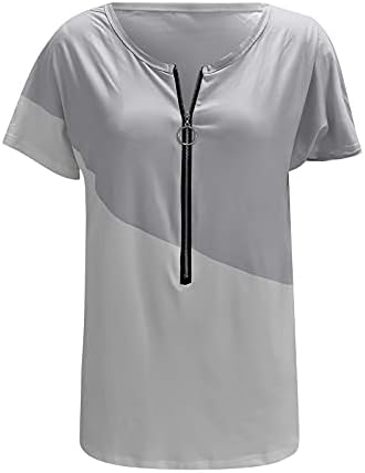 חולצות פסים קל משקל רגוע חולצות לנשים קיץ כושר רופף טרנדי מקרית כיכר צוואר שרוולים