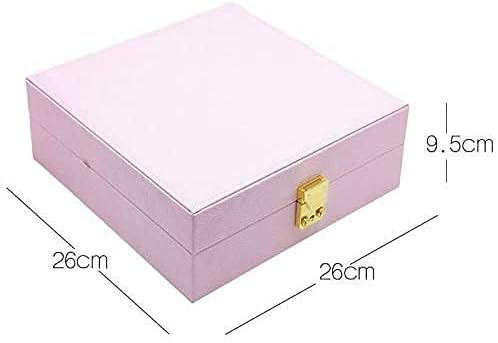 WQLYK עור PU קופסת תכשיטים אחסון פשוט עם עגילי נעילה שרשרת קופסאות אריזת מתנה קופסאות תכשיטים