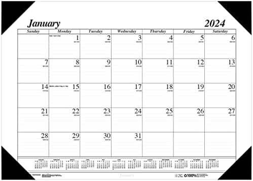 בית דוליטל 2024 מילוי לוח שנה לשולחן העבודה החודשי, כלכלה, HOD124 מילוי, 22X17 אינץ ', ינואר - דצמבר