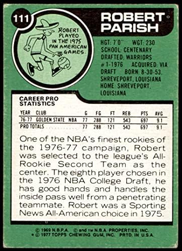 1977 Topps 111 רוברט פאריש גולדן סטייט ווריורס VG Warriors Centenary College of Louisiana
