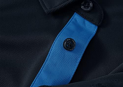 חולצות גולף לגברים של יסנטו מהירות שרוול קצר יבש 3 כפתור חולצה פולו חולצה