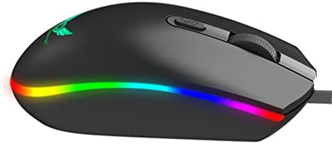 עכברי מחשב מפולסטר עכברי מחשב קווי דממה קווית USB RGB מחשב עכברים משחקים נוחים אחיזה עכברים ארגונומיים