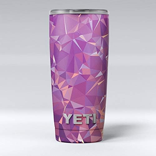 עיצוב Skinz geometric v13 ורוד V13 - ערכת גלישת ויניל מדבקות עור תואמת לכוסות הכוס של Cooler Cooler של Yeti