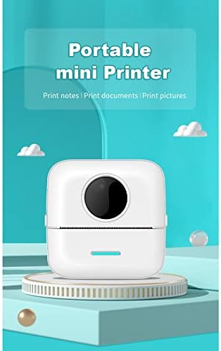 מדפסות מיני ניידות מדפסות תרמיות גודל כיס תואם Bluetooth עם נייר הדפסה לטלפונים דיו הדפסה מיני