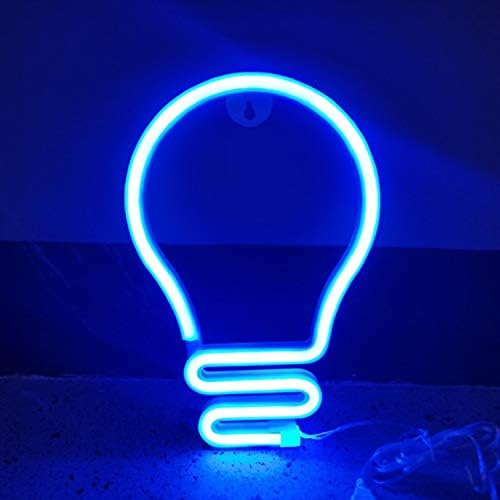 נורה שלטי ניאון LED לילה תכלת תלה תלייה אורות ניאון USB טעינה/סוללה המופעלת על אורות קיר ניאון אורות