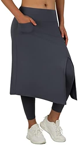 אורך MIDI לנשים אורך נשים סורטס חצאיות עם 3 כיסים חצאיות צנועות אורך ברך 24 אורך הברך