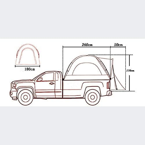 אוהל משאית משאית מיטה טנדר אוהל חניון משאית אטום למים, קל להתקנה אוהלי משאיות לקמפינג