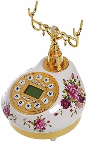 KXDFDC טלפון קווי עתיק עם זיהוי שיחה תאריך שעון התאמה טבעת ללא סוללה טלפון קלאסי למשרד הביתי