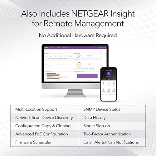 NetGear 26 -Port Poe Gigabit Ethernet Switch Switch - מנוהל, 24 x 1g, 24 x Poe+ @ 190W, 2 x 1G SFP,