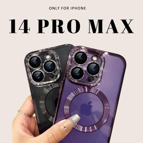 Koliyalic לאייפון 14 Pro Max Case ברור עם מארז הגנה מלאה של Magsafe תואם למגן עדשות מצלמה אלגנטי