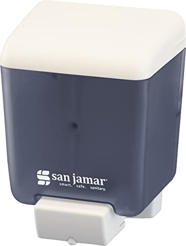 מתקן סבון קלאסי של סן ג'מאר לשירותים ציבוריים, ידני, רכוב קיר, ניתן למילוי חוזר, פלסטיק, 46