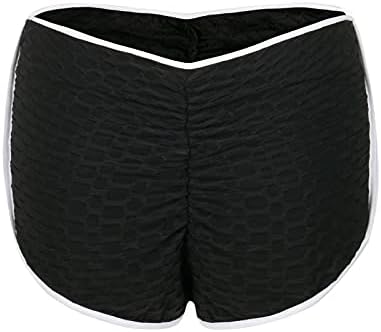 Vodmxygg מותניים גבוהות למותניים יוגה מכנסיים קצרים מכנסיים בקרת בטן רזה אתלטי חותלות שלל