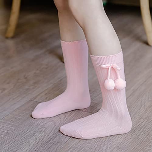 נערות תינוקות של Venjoe ברך גרבי כותנה גבוהות פעוט יילוד קשת גרבי גרביים ארוכות 0-3 שנה