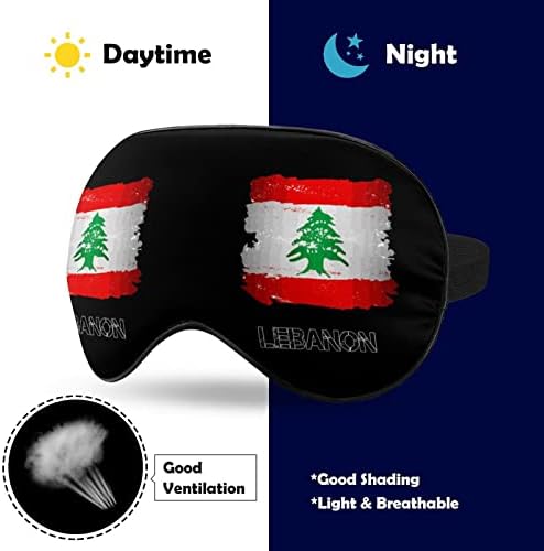 דגל מסכת שינה של לבנון קלה משקל מכסה עיניים מסכת עיניים מכסה עם רצועה מתכווננת לגברים נשים