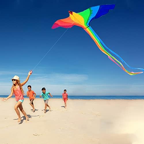 הפניקס של Hengda עפיפון עפיפון לילדים ומבוגרים, עם זנב צבעוני ארוך! מתחילים ענקיים צבעוניים